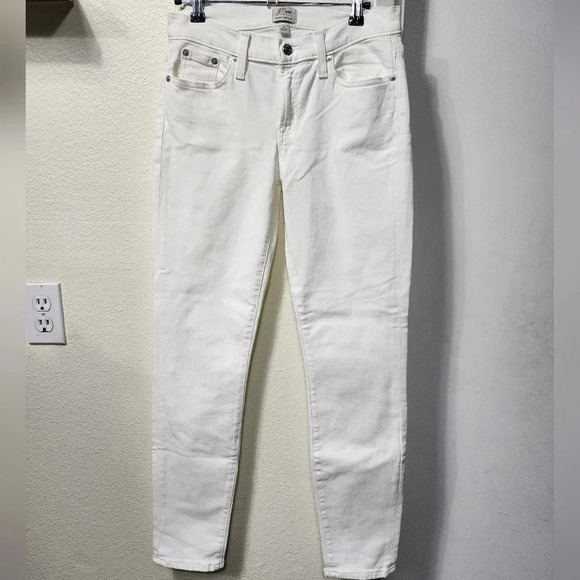 Women's J.Crew Toothpick Off White Skinny Jeans Size 26 Casual Summer Vacation - Picture 1 of 10